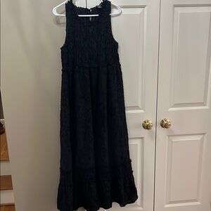Club Monaco Blue Ruffled Tiered Halter Sundress